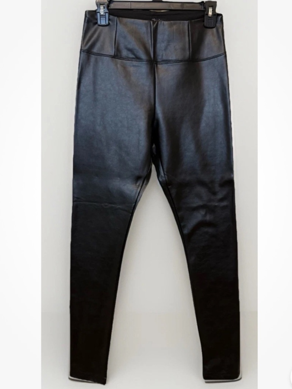 Chocolate Women Legging S Black Faux Leather High Waist Skinny Leg Polyester
